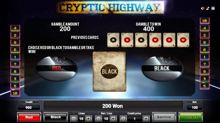 Black or Red Gamble Feature