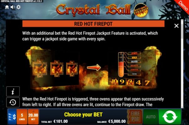 Crystal Ball Red Hot Fire Pot :: Red Hot Firepot