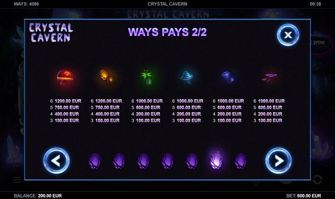 Paytable - Low Value Symbols