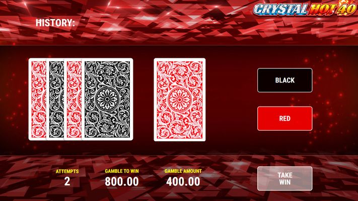 Crystal Hot 40 :: Black or Red Gamble Feature