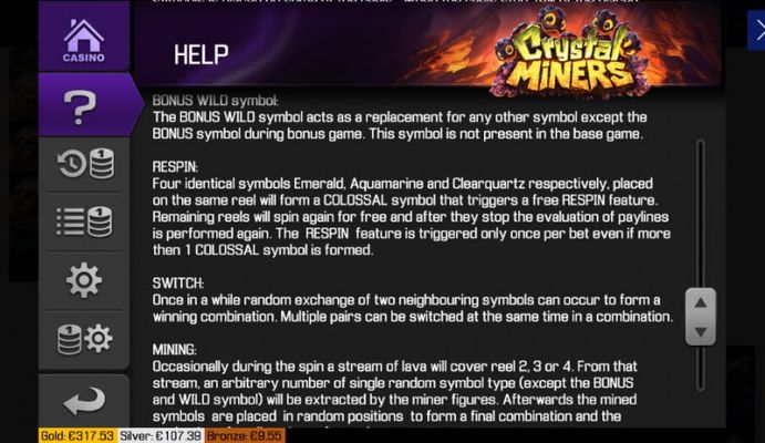 Crystal Miners :: Feature Rules