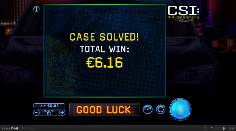CSI Crime Scene Investigation :: Total free spins payout