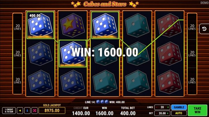 Cubes and Stars :: Multiple winning paylines