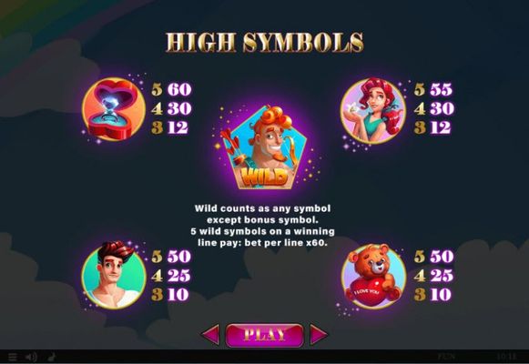 Cupids' Strike II :: Paytable - High Value Symbols