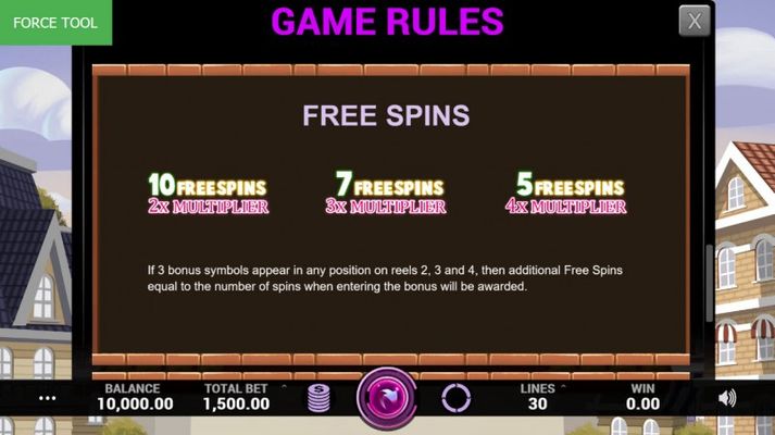 Cutey Cats :: Free Spins Rules