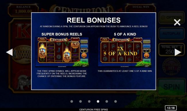 Reel Bonuses Rules