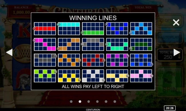 Win Lines 1-20