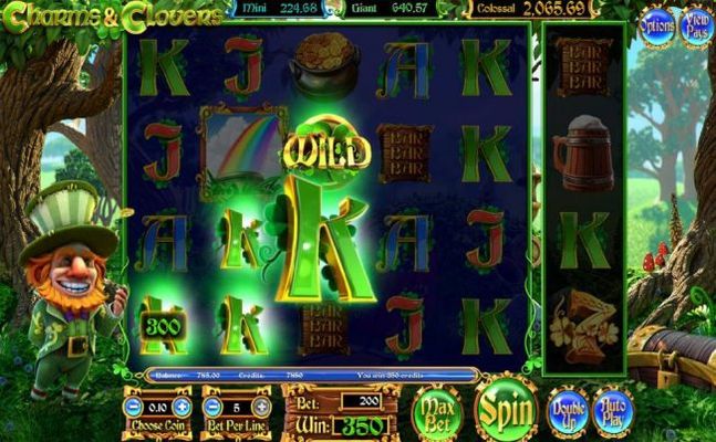 Multiple winning paylines triggers a 350 coin big win!