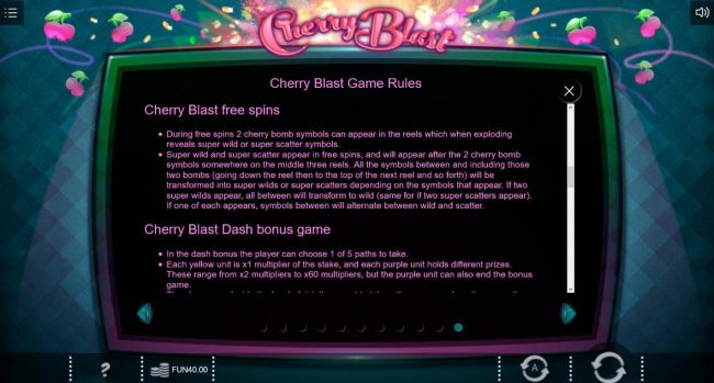 Cherry Blast Free Spins Rules