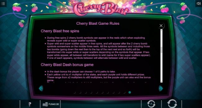 Cherry Blast Free Spins Rules