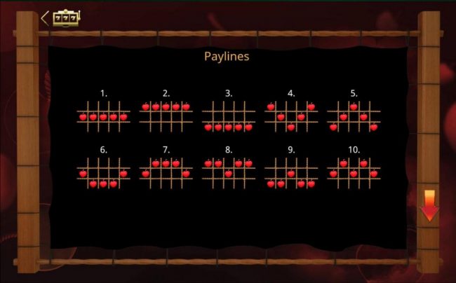 Payline Diagrams 1-10