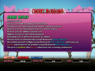 slot game rules