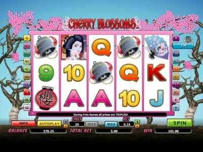here is an example of the wild symbol triggering a multiline win paying out 101 credits