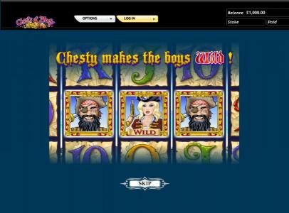 Chests of Plenty slot game chesty wild makes the boys wild
