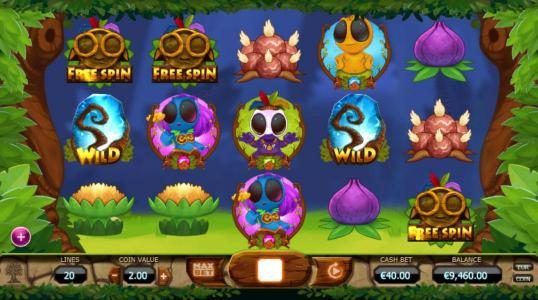 Three or ore free spin scatter symbols triggers the free spins feature