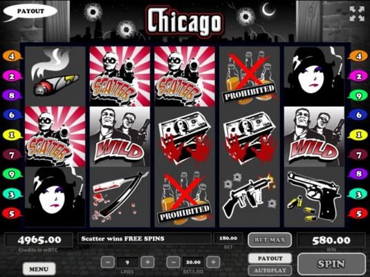 Three Gunman scatter symbols anywhere on the reels triggers the Free Spins bonus feature.