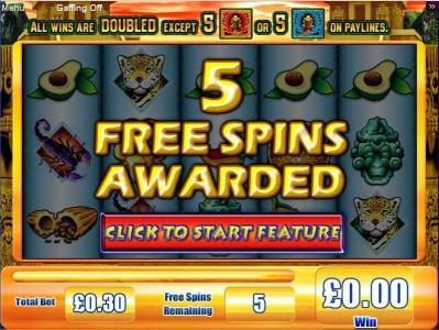 5 free spins bonus