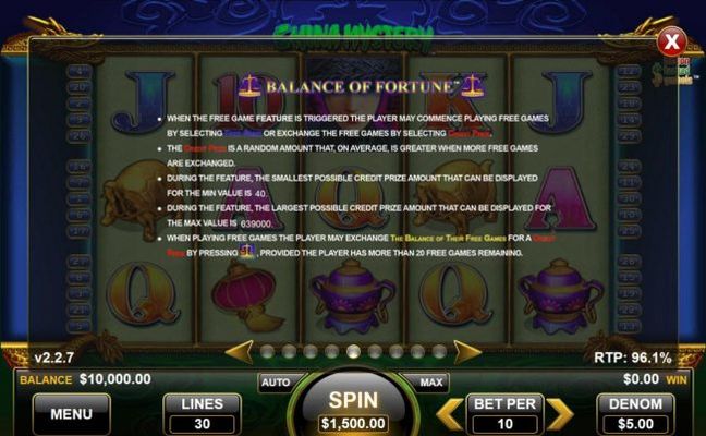 Balance of Fortune Rules