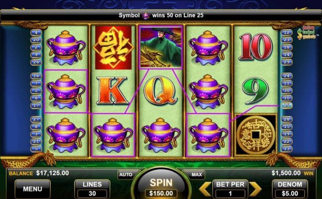 teapot symbols triggers multiple winning paylines leading to a 1500 jackpot win