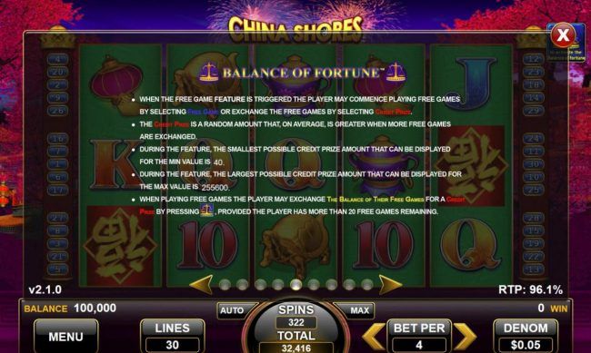 Balance of Fortune Rules