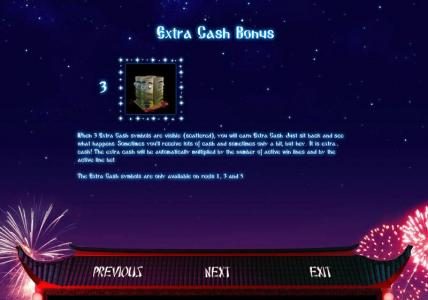 extra cash bonus feature rules