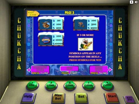 High value slot game symbols paytable