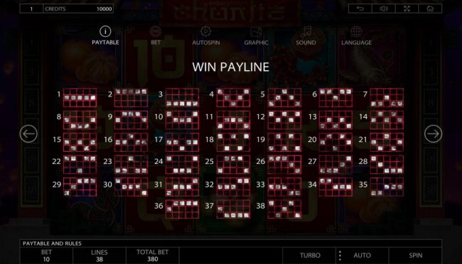 Payline Diagrams 1-38