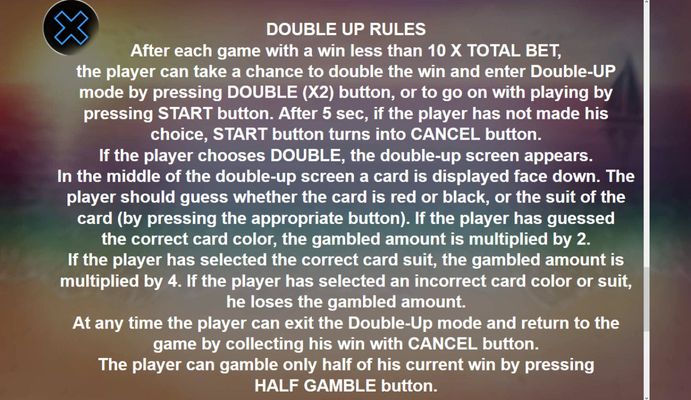Double Up Rules