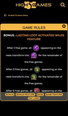 Lasting Loot Wilds Feature