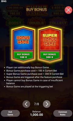 Buy Bonus