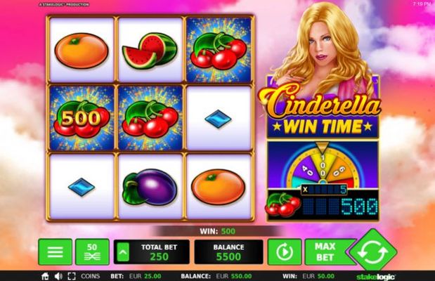 Cherry symbols trigger a 500 coin win