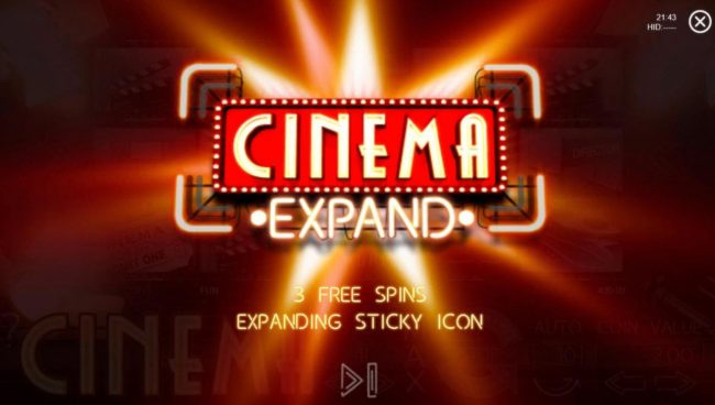 3 Free Spins with Expanding Sticky Wild Icon