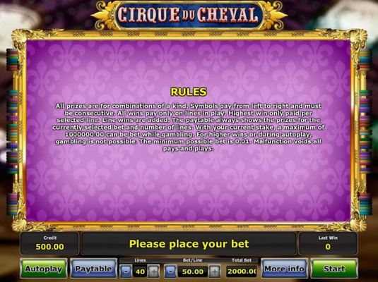 General Game Rules
