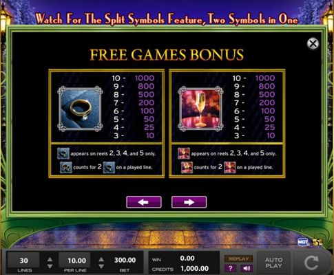 Free Spins - Medium Value Symbols