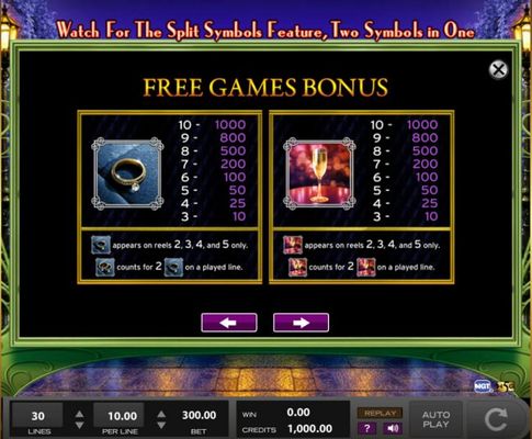 Free Spins - Medium Value Symbols