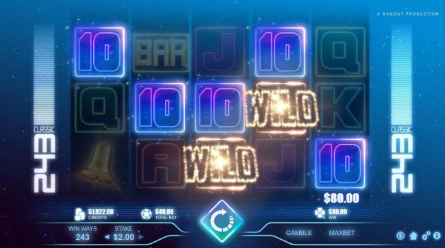 An 80.00 payout awarded by multiple winning combinations.