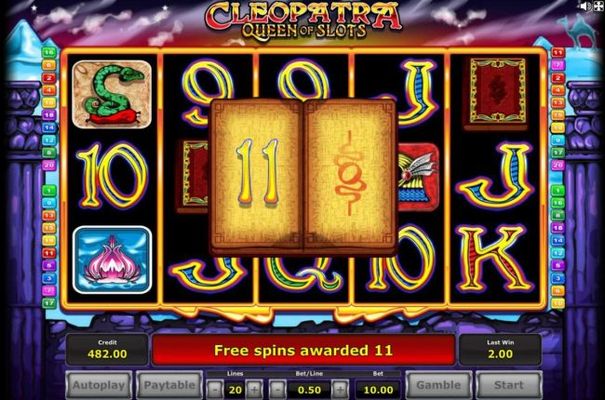 Select a book to reveal a random number of free spins