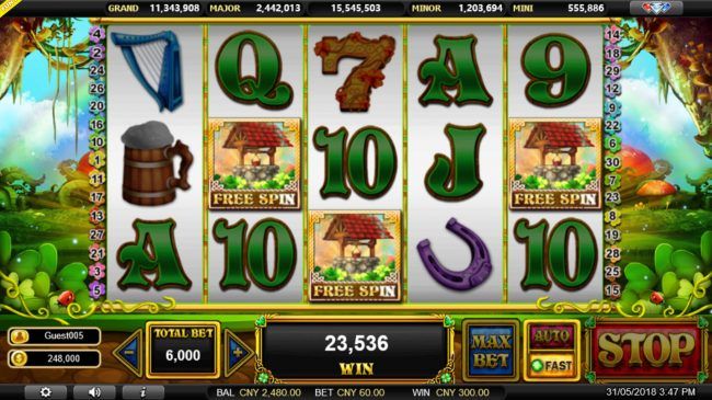 Scatter win triggers the free spins feature