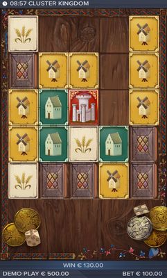 Winning symbol combinations are removed and new symbols drop in place