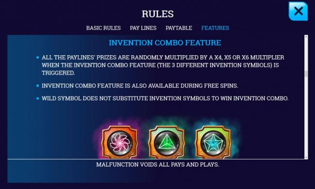 Invention Combo Feature Rules