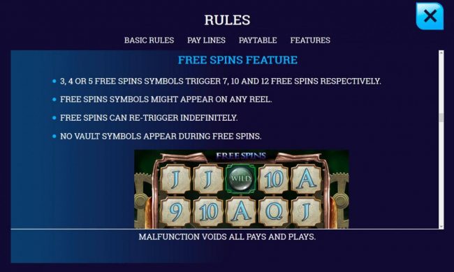 Free Spins Feature Rules