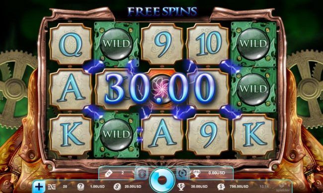 Free Spins Game Board - Featuring Sticky Wilds