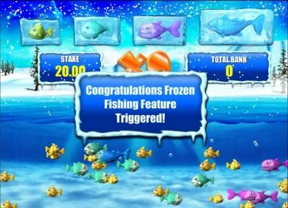 frozen fishing feature game board