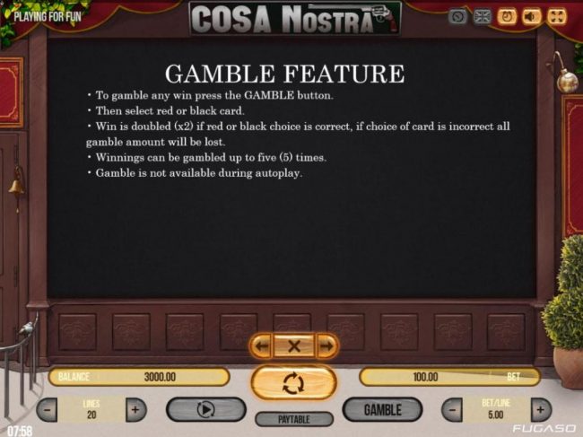 Gamble Feature Rules