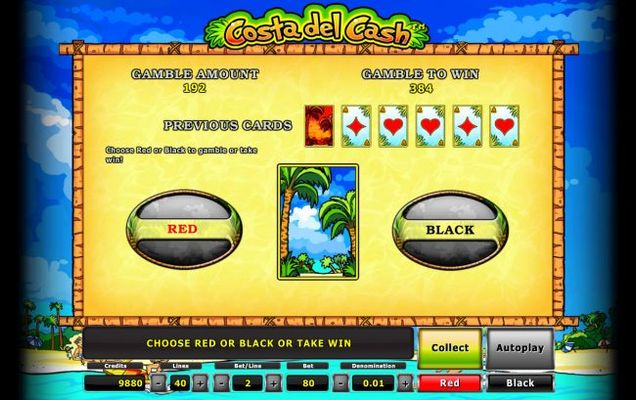 Gamble Feature Game Board