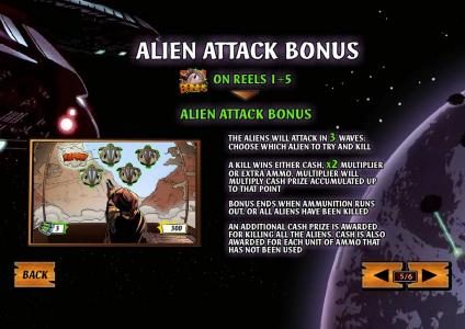 the aliens will attack in 3 waves, choose which alien to try and kill