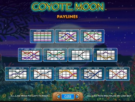 Payline Diagrams 1-40