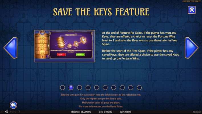 Save The Keys Feature