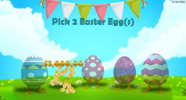 Pick eggs to reveal a cash prize
