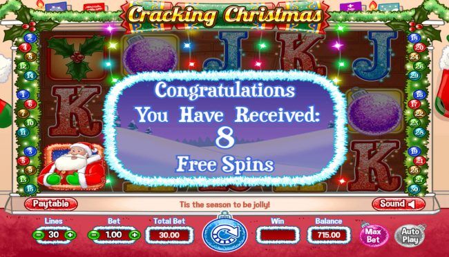 8 Free Spins Awarded